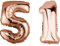 DekoRex Folienballon Rosegold 40cm Geburtstag Jubiläum Hochzeit Deko (Zahl 51)