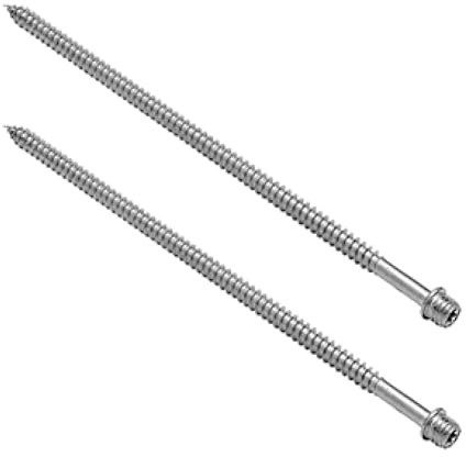 ZAMBELLI Goupille à Vis en Zinc Argent 80mm / M10, Fixation pour Collier de Descente