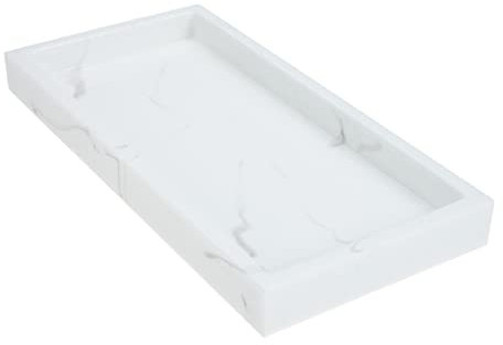 TOPBATHY Dekoratives Toilettenpapier-Tablett für Hotel, Marmor, Körnung, Toilettenartikel, Aufbewahrungstablett