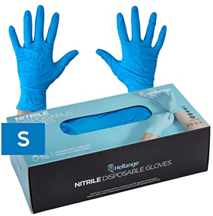 Nemaxx Nitrilhandschuhe 100 Stück Blau Größe S – Einweghandschuhe – Puderfrei, Latexfrei, Unsteril – Geeignet für Medizin, Pflege, Reinigung – bis 25°C Lagerfähig