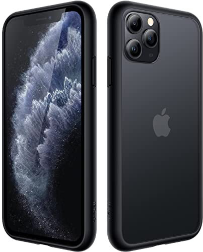 JETech Matte Case for iPhone 11 Pro Max 6.5-Inch, Shockproof Military Grade Drop Protection, Frosted Translucent Back Phone Cover, Anti-Fingerprint (Black)