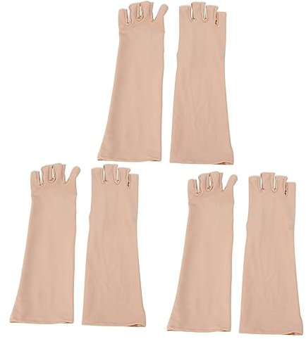GALPADA 3 Paare Sicherheitsarbeitshandschuhe Lange Fingerlose Handschuhe Chemikalienhandschuhe Uv-Schutz-Handschuhe Handschuhe Für Medizinische Untersuchungen Manschette Anti-uv Damen