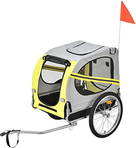 fahrrad anhänger 2-in-1-Hundefahrradanhänger, Haustierwagen-Fahrradwagen For Kleine, Mittlere Oder Große Hunde Hundefahrradanhänger Robuster Rahmen, Einfach An Fahrräder Anzuschließen Und Zu Trennen (