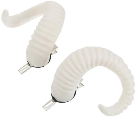 Uonlytech Ram Horns Cosplay Horn Hair Clips Artificial Sheep Horns Costume Black Headband Halloween Hair Clip Devil Horn Hairpin for Cosplay Costume Party