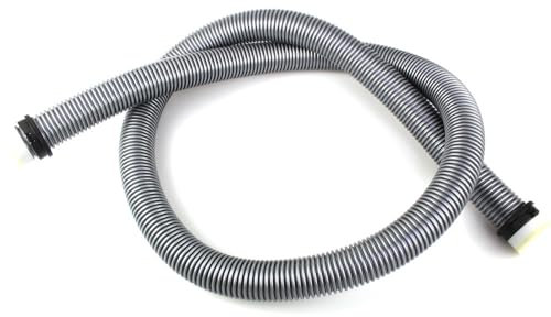 Premium Schlauch Staubsaugerschlauch geeignet für AEG, Aldi, DeLonghi, Dirt Devil, Einhell, EIO | Länge: 1,80m | mit Click System | Durchmesser: 32mm Innen | Farbe: Silber | Universalschlauch Zubehör