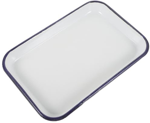 GOOHOCHY Rechteckige Emaille Backform Aus Lebensmittelechtem Material Antihaftbeschichtet Hitzebeständig Backblech Für Küche Und Haushalt (25x35 Cm)