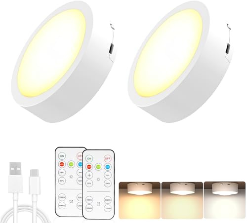 LABOREDUCER Bombilla recargable con control remoto, paquete de 2, bombillas E27 alimentadas por pilas con base magnética desmontable, bombilla regulable de 2700 K-6000 K para apliques de pared,