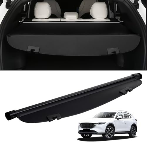 VEVOR Einziehbare Laderaumabdeckung für Mazda, verbesserte wasserdichte Kofferraumabdeckung, Sicherheitsschutz für Mazda CX-5 2017-2025 5-Seater