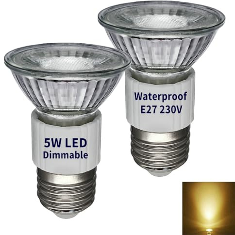 Lange PAR16 E27 LED Spot Strahler Dimmbar 3000K Warmweiß,Hohe Helligkeit JDR 5W(Ersetzt 50W-75W Halogenlampe),36° schmaler Abstrahlwinkel,Glasreflektor Spotlampe,Warmweiss LED E27 Energiesparlampe