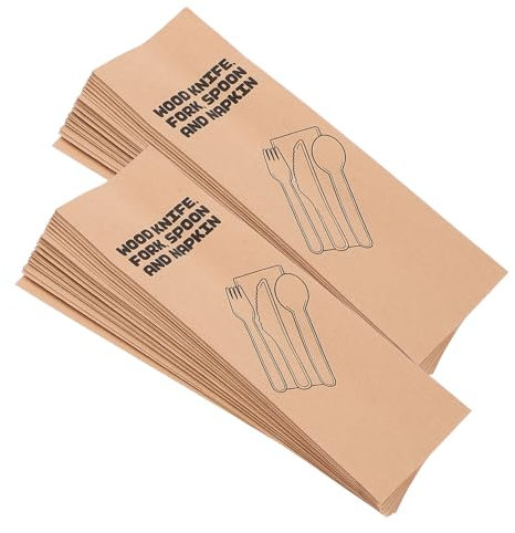 MAGICLULU Organizer 100 Stück Einweg-utensilienhalter Besteckhüllen Für Hochzeiten Papier-silberhalter Kraftpapier-silbertaschen