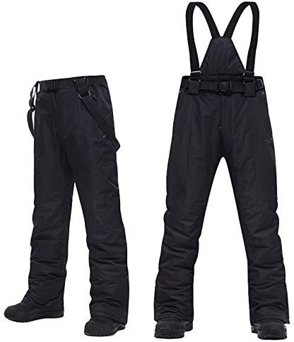 Softshellhose Damen Winter, Damen Winter Skihose Warm Winddicht Winterhose Softshellhose Baggy Wanderhose Wasserdicht Gefüttert Schneehose Outdoorhose Große Größen Ski Hosen mit Abnehmbaren Trägern