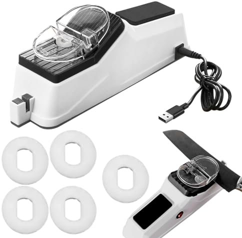 Affilacoltelli |. Affilacoltelli automatico multifunzionale, utensili da cucina Affilacoltelli elettrico per affilare e lucidare 5 secondi con copertura protettiva aiuta a mantenere gli utensili da