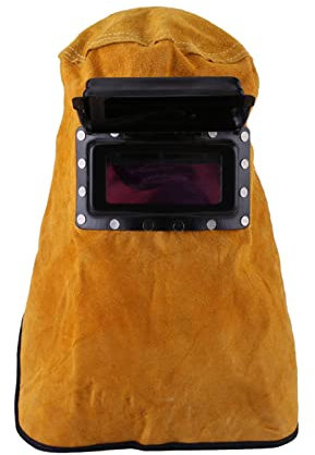 Schweißhaube, Schweißmaske, Leder-Schweißmaske, Schweißkappe, Automatische Verdunkelungsfilterlinse, Schweißermaske