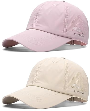 TAGVO Baseball Cap Herren Damen, 2 Stück Schnell Trocknende UV-Schutz Basecap Sommer, Atmungsaktiv Leichte Sport Running Cap Baseballkappe, Golf Kappe Sonnenhut für Reisen Draußen