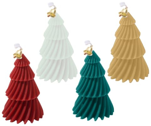 Candele Profumate Set 4, Regalo Donna, tra cui albero di Natale, guanti, perfetto per ornamenti profumati, regali di Natale,Candele Natalizie Decorative