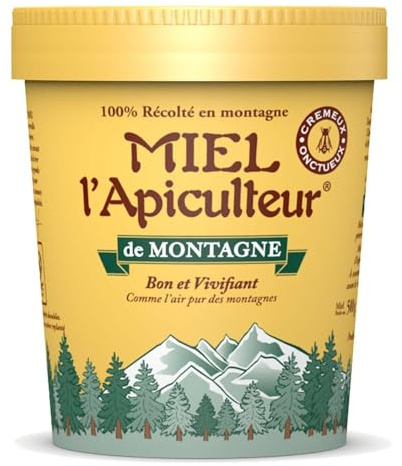 L'APICULTEUR - Miel De Montagne Crémeux, Pot 500 g - Lot De 3