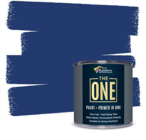 THE ONE Paint Gloss 1 Litre - Multi Surface Paint - No Undercoat or Primers required (Blue)