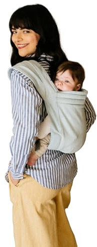 Studio Romeo - Physiologische Babytrage Up&Go Rücken und Bauch - Hergestellt in Portugal - Bequem, verstellbar - alle Positionen - ab 6 Monaten - bis 15 kg - Farbe Denim