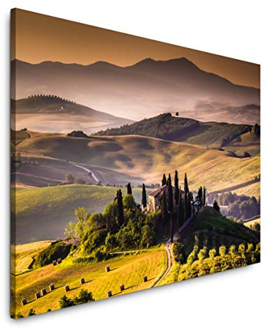 Paul Sinus Art Toskana Italien 100 x 70 cm Inspirierende Fotokunst in Museums-Qualität für Ihr Zuhause als Wandbild auf Leinwand in