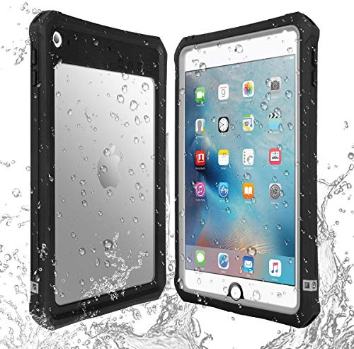 AICase Hülle für iPad mini 5/4 wasserdichte Hülle mit Kickstand Lanyard, 360 Rundum Schutz Transparent Schutzhülle,wasserdicht, schockresistent, mit voller Touchscreen Funktion inkl. Touch ID