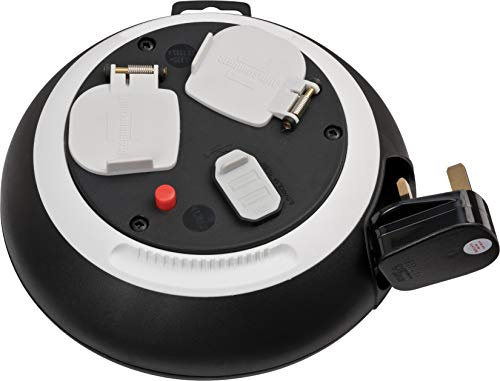Brennenstuhl Comfort-Line Kabelbox mit USB-Ladegerät schwarz/weiß 3m H05VV- F3G1.5 *GB*