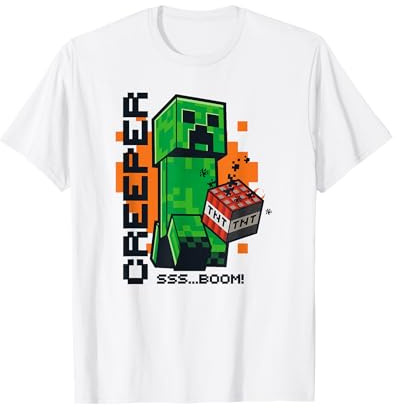 Minecraft Creeper Explosion TNT Poster T-Shirt