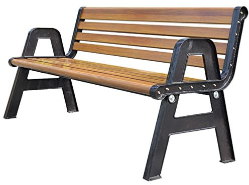 Fadiadem Garten-Terrassenbank, Outdoor-Lounge-Möbel, Veranda, Eingangsbereich, robuste Aluminium-Fußbank, rostfreier und lichtechter Zinklegierungs-Lattensitz