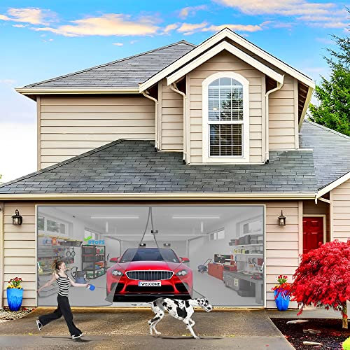 Magnet Fliegengitter tür 115 x 225 cm katzennetz, Vorhang Fliegenvorhang Moskitonetz für Balkontür Wohnzimmer Terrassentür Automatisches Schließen, Klebemontage ohne Bohren【Grau】