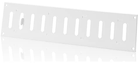 400x100mm Vitt Stål Justerbart Ventilationsgaller - Luftgaller - Metallgaller