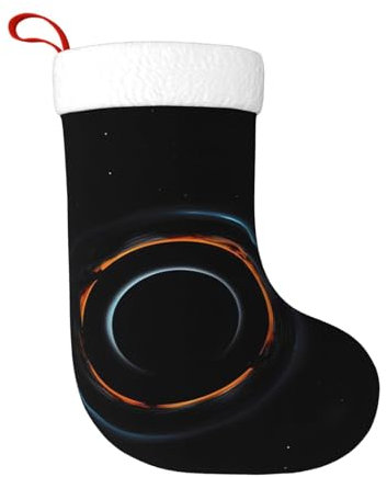 YAzgaN Mysteriöser kosmischer Weihnachtsstrumpf, schwarze Löcher, Weihnachtsdekoration, Geschenktüte, Hängeornament für Weihnachten, Feiertage, Party, Familienurlaub.