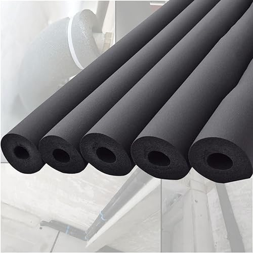 MObyat Exterior Pipe Insulation 50mm-110mm High Resilience Foam Tube, Rubber & Plastic Material, Black, 1.8m Length, 9mm Thickness, Thermal Insulation