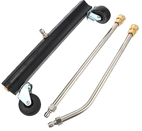 Gogogmee Hochdruckreiniger Unterbodenreinigungsbürste Für Universelle Chassis-reinigungsbürste Mit Drehbarem Rad Schnellanschluss Gerader Und Gebogener Verlängerung Für Effektive