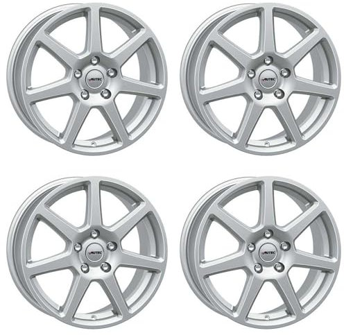 4x AUTEC Felgen Alufelgen TALLIN ECE 6.5x16 ET47 5x100 Brillantsilber kompatibel mit Skoda Fabia Rapid