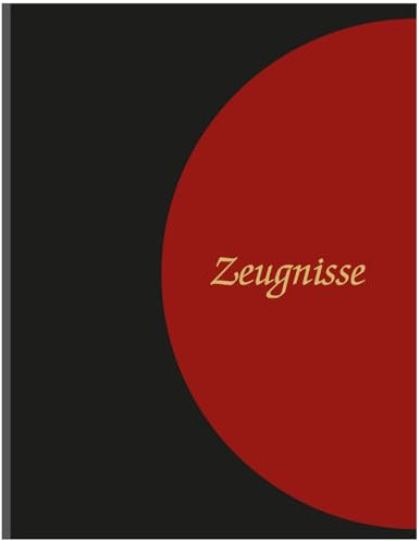 ADINA Hochwertige Zeugnismappe A4 mit 10 Hüllen (bordeaux-Lederoptik)