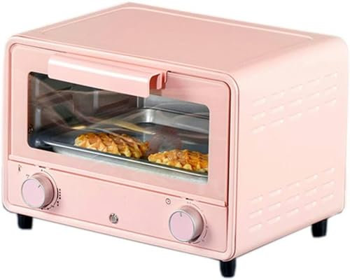 LYFDPN Cuisinière électrique de 12 litres, Porte en Verre antidéflagrante, Large Plage de température, Mini Four Grille-Pain, Plateau à miettes de Pain Amovible