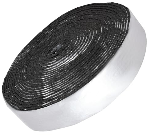 GORGECRAFT Envoltura de Tuberías de 10m Aislamiento A Granel Plástico Plateado Autoadhesivo para Exteriores para Tuberías de Agua Envolturas Protectoras Cintas Aislantes Reducir el Calor Envolturas