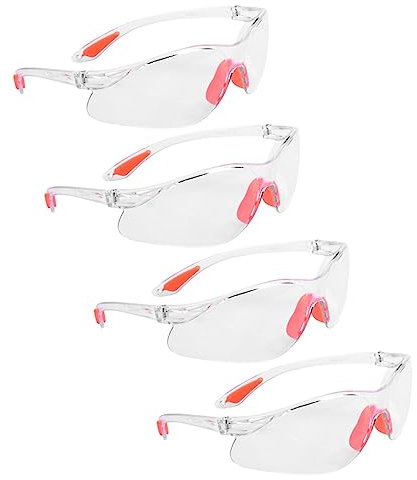 TOBBOMEY 4pièces Lunettes De Sécurité Ansi Pour Homme Et Femme Protection Des Yeux Lunettes De Travail Transparentes
