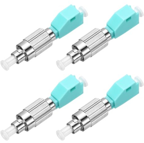 QUARKZMAN Adattatore a fibre Ottica FC Maschio a LC Femmina OM3 Multi-Modalità Separare Adattatore Cavo Ottico in Fibre Ottica Convertitore Connettori per Rete Internet, 4Pz