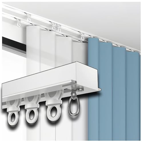 Versteckte Vorhangschiene, Raumteiler track, Versenkte Deckenmontage-Schiene, Aluminium Schiebeschiene, für Wohnzimmer, Schlafzimmer und Arbeitszimmer(5.0m/16.4FT(5 * 1m))