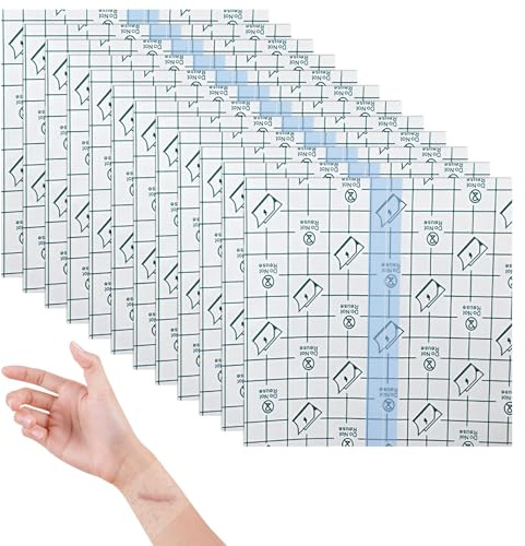 Waterproof Dressings for Wounds 12pcs Large Dressings Waterproofs Bandage Transparent Waterproof Wound Dressing for Cuts & Post-Surgical Incisions(20x20cm)