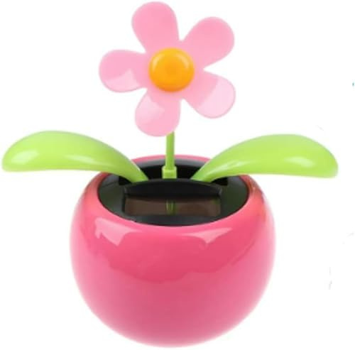 Solar Dancing Sun Flower Automotive Ornament Solar Powered Dancing Sun Flower in Colorful Pots Swinging Animated Bobblehead Dancer Window Sun Catcher Car Dashboard Decor Novelty Portable