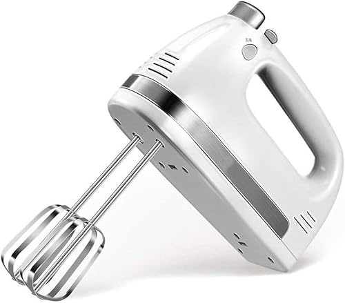XNXYSMKJ Batteur à œufs, Batteur à Main, mélangeur Classique en Acier Inoxydable Batteur électrique Puissant avec Turbo et Bouton d'éjection Facile