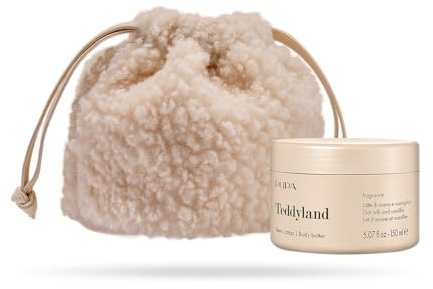 Pupa Havre mjölk och vanilj kroppssmör Teddyland Line Presentidé - Perfekt Fuktgivande Kroppssmörkräm Kit + Skönhet Teddy Tyg (Havremjölk och Vaniljmjölk, 150 ml)
