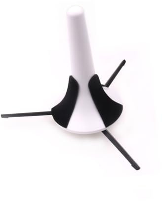 NOLITOY Supporto Pieghevole per Tromba Base a 3 Gambe in Metallo Bianco, Treppiede Portatile e Stabile Staffa Rimovibile per Strumenti a Fiato