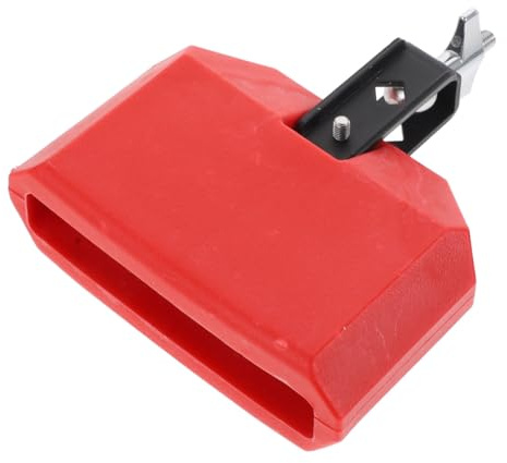 TOYZFRIENDY Professionelles Kuhglocken Schlagzeugset 6 Zoll Rotes Schlaginstrument aus Langlebigem Material Glatte Oberfläche Zubehör für Band Schule und Bühne