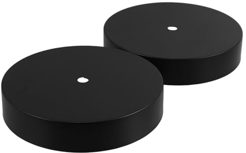 NUOBESTY 2 Stück Dekorative Lampenfuß aus Eisen mit Rundem Beschwertem Lampensockel Non Slip und Vielseitig Kompatibel für Tisch und Nachttischlampen