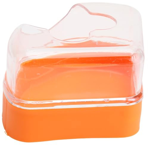 TOYANDONA Plastic Small Hamster Bathtub Small Hamster Toilet Orange Breathable High Permeability Bathing Basin for Home
