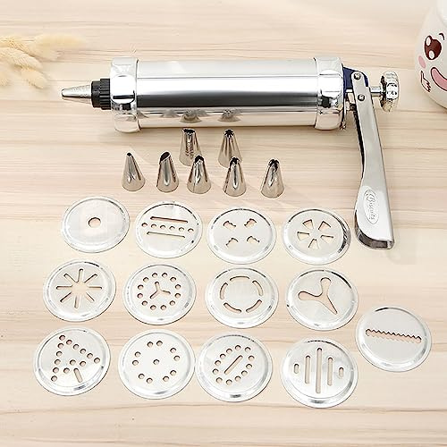 Haofy Kit de Prensa de Galletas de Aleación de Aluminio, Herramienta para Hornear Prensas de Galletas, Fácil de Limpiar, Ideal para y Cupcakes en Casa Kit de Prensa de de Aleación de Aluminio, de