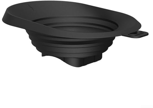Embudo de cocina plegable de silicona, 20,4 x 13,7 cm, sin derrames, ligero, flexible para verter sin esfuerzo granizados, cócteles, otras bebidas en tazas, recipientes (negro)