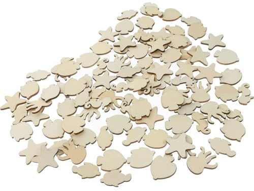 Amosfun Holzstücke 3.00X3.00X0.12In Unbehandelte Holzausschnitte Für Diy Handwerk Kreative Holzornamente Für Hochzeit Geburtstag Party Dekoration Tischdeko